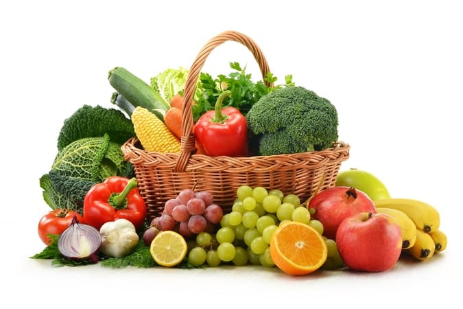 Basket of Fruit and Vegetables